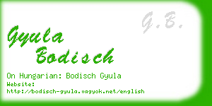 gyula bodisch business card